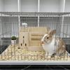 Detachable Wooden Grass Dispenser Bite Resistant Rabbit Hay Rack  Cage Accessories