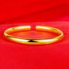 Bronze Gold -Plated 6mm Opening Light Surface Tube Bracelet