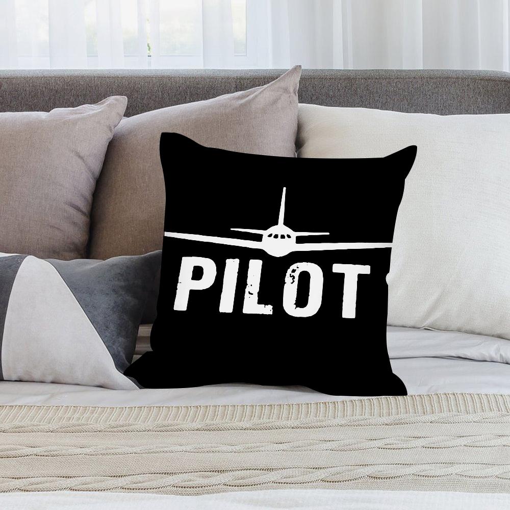 Flugzeugpilot Druck Kissenbezug Kurzplüsch Kissenbezüge Sofa Dekoration Geschenk Zuhause Doppelseitiger Druck Kissenbezug