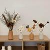Retro Zen Wabi-Sabi Ceramic Vase with Dried Flowers - Perfect Ornament for Living Room or Bedroom Decor