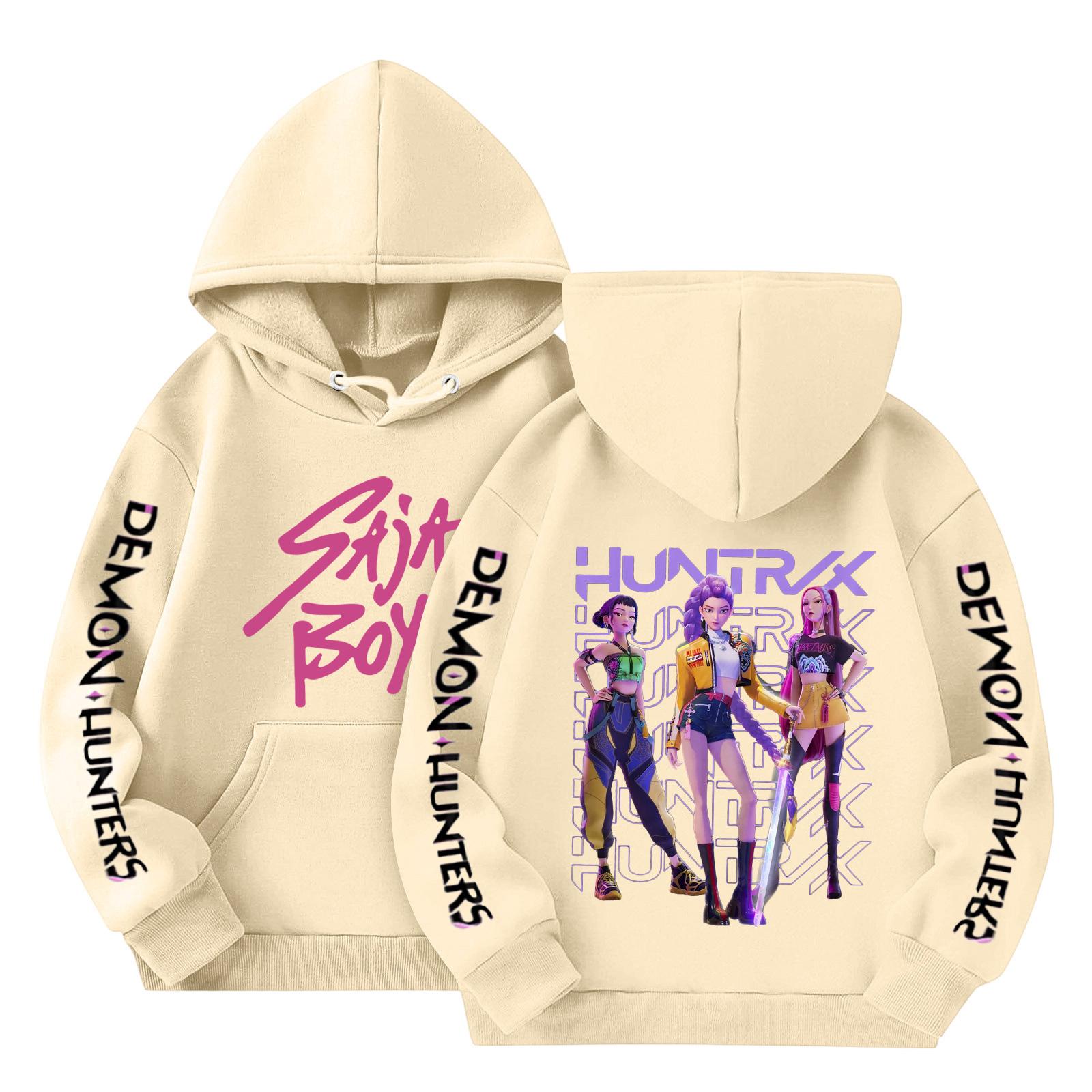 

Толстовки для девочек-подростков, толстовки с длинным рукавом, пуловер с завязками, симпатичная толстовка большого размера 110 бежевый