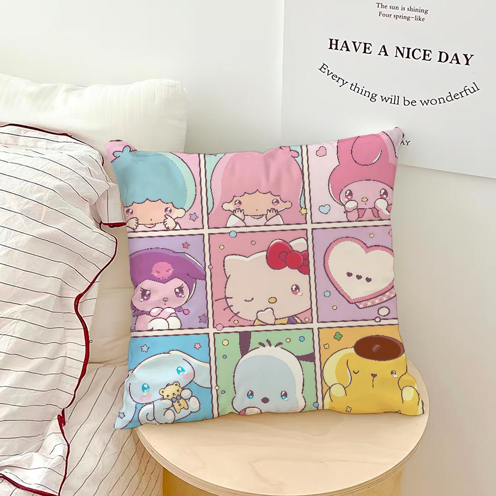 Cute Art P-Pochacco Little T-Twin Stars Sro Comfortable Soft Pillow Case Sofa Living Room Home Office Decor Protective Covers