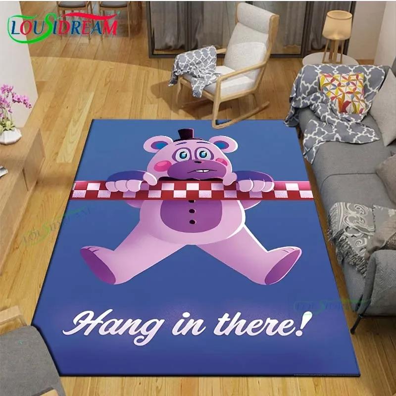 Tappeti Stampati con Orso di Five Nights at Freddy's Tappeti Decorativi per Stanza dei Bambini Soggiorno Tappeti per Camera da Letto Tappeto Anime