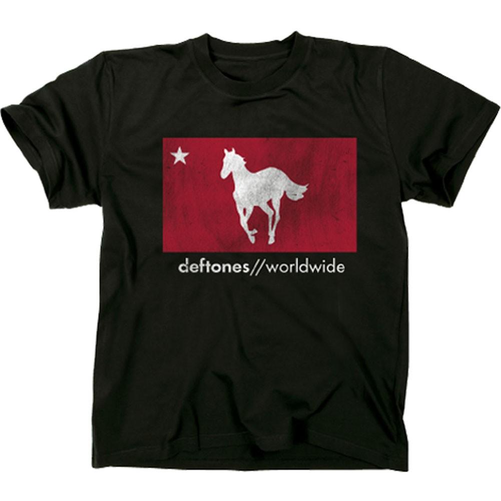Men s Deftones Distressed White Pony Express Slim Fit T-Shirt Mens Womens Tees Top  Black 4XL