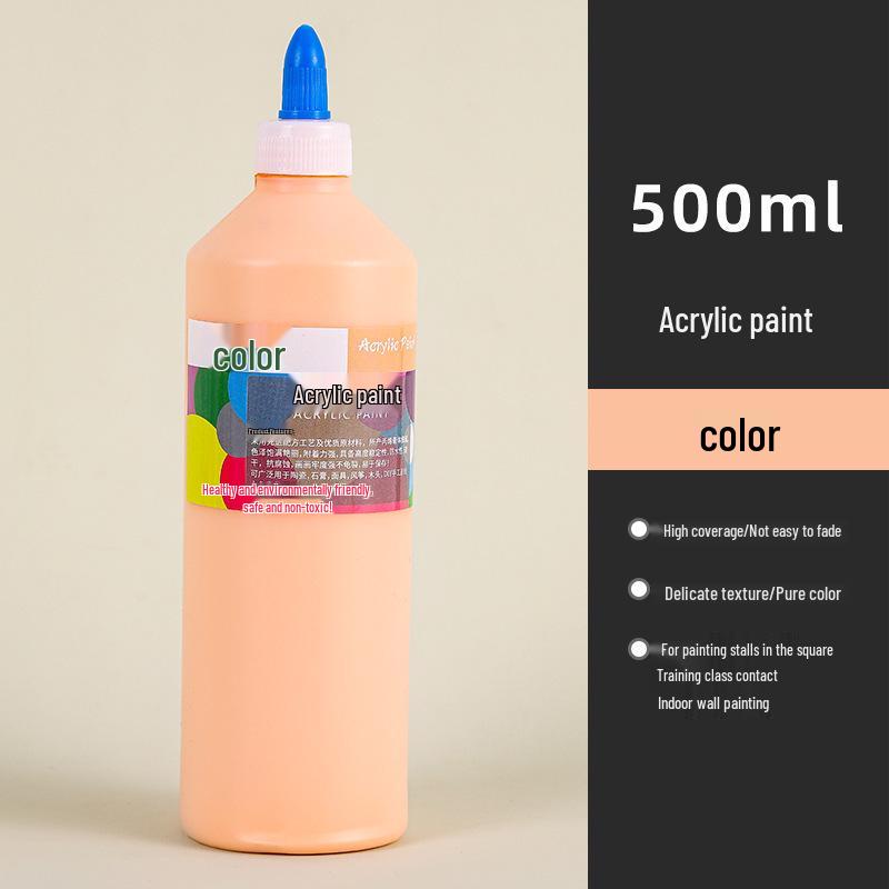 Wasserdichte 500ML Acrylfarbe - Langlebig, Ideal für Strohhut-, Keramik- und Gipsfigurenmalerei