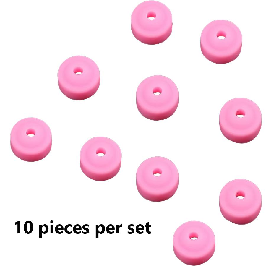 

10Pcs Pink Silicone Dustproof Protector Sleeves for 2/32 Nail Drill Bits, Dust Proof Covers for Nail File Machine розовый