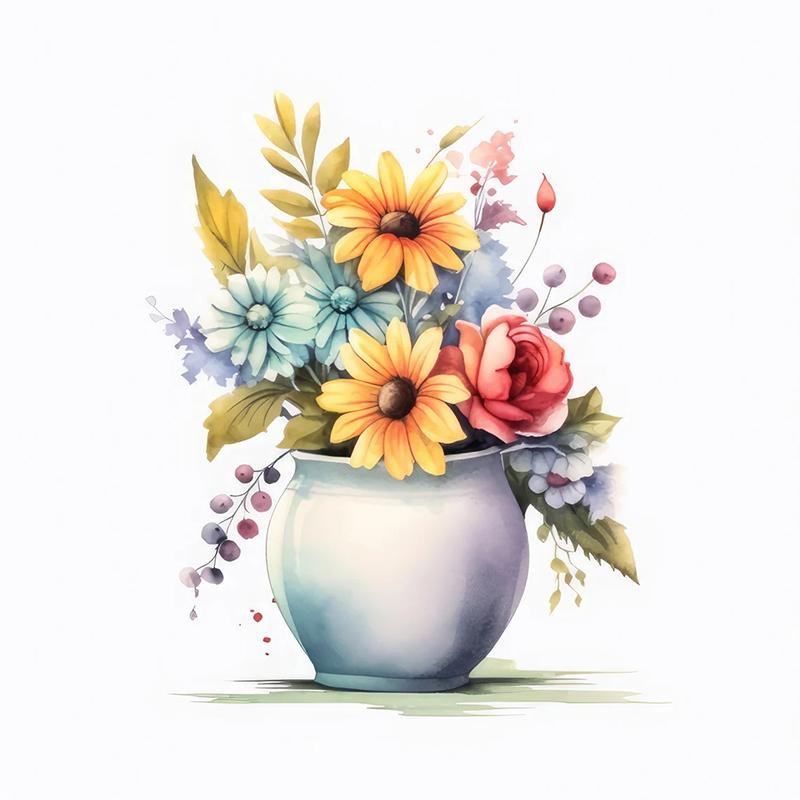 

C75 # акварельные наклейки на стену с цветами, украшения для ванной комнаты, туалета, наклейки для гостиной, шкафов, украшения дома, самоклеящиеся фрески D-24x30cm-PET