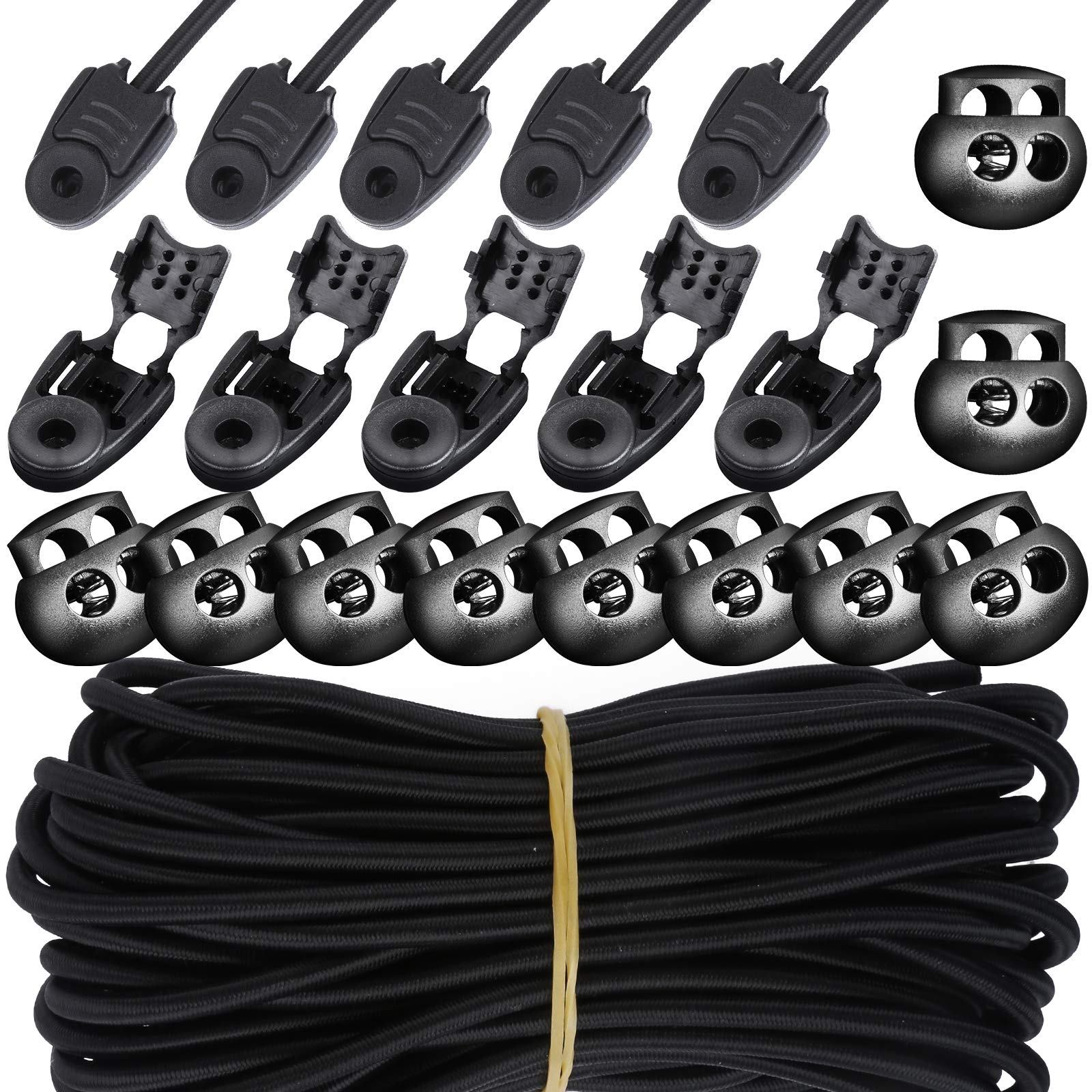 

LEOBRO резиновый шнурок конец шнура фиксатор 10 комплектов наружный резиновый x 10м шнурок фиксатор ремешка фиксатор 10 штук каждый пластиковые шнурки брюки шнурки сумки