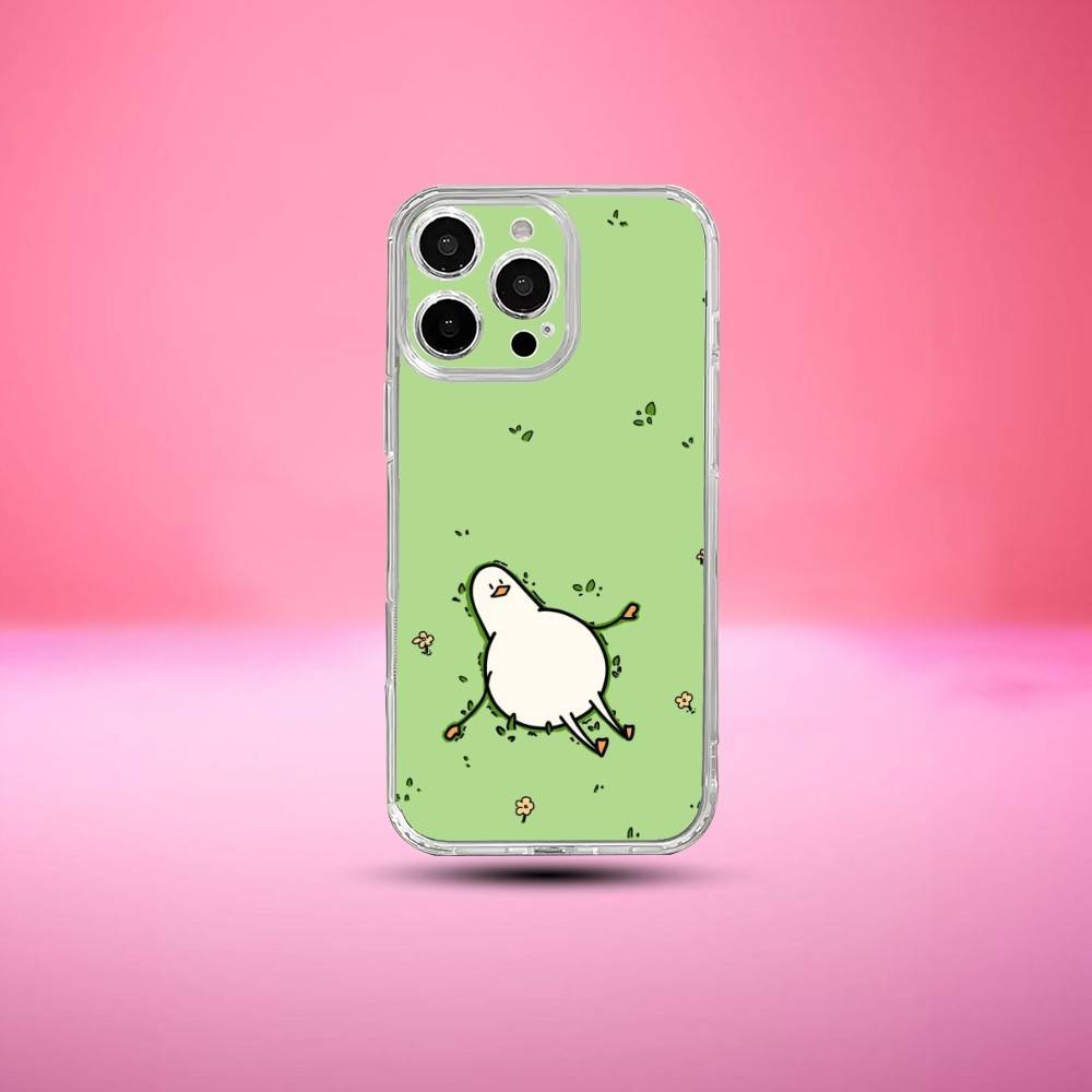 Cartoon Cute Goose  Phone Case For iPhone17,16,15,14,13,12,11 Plus,Pro Max Soft Transparent Cover iPhone12