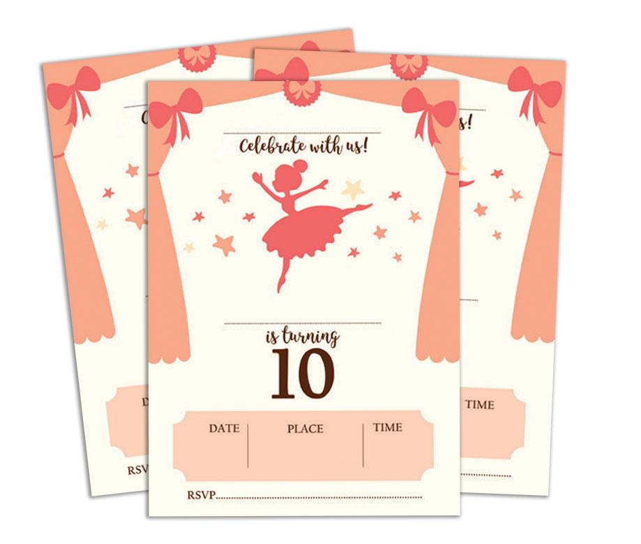 

Darling Souvenir Біла листівка-запрошення на день народження, 28 шт. Заповніть або впишіть порожні запрошення, які можна роздрукувати, 5 x 7 дюймів 5 x 7 Inches білий