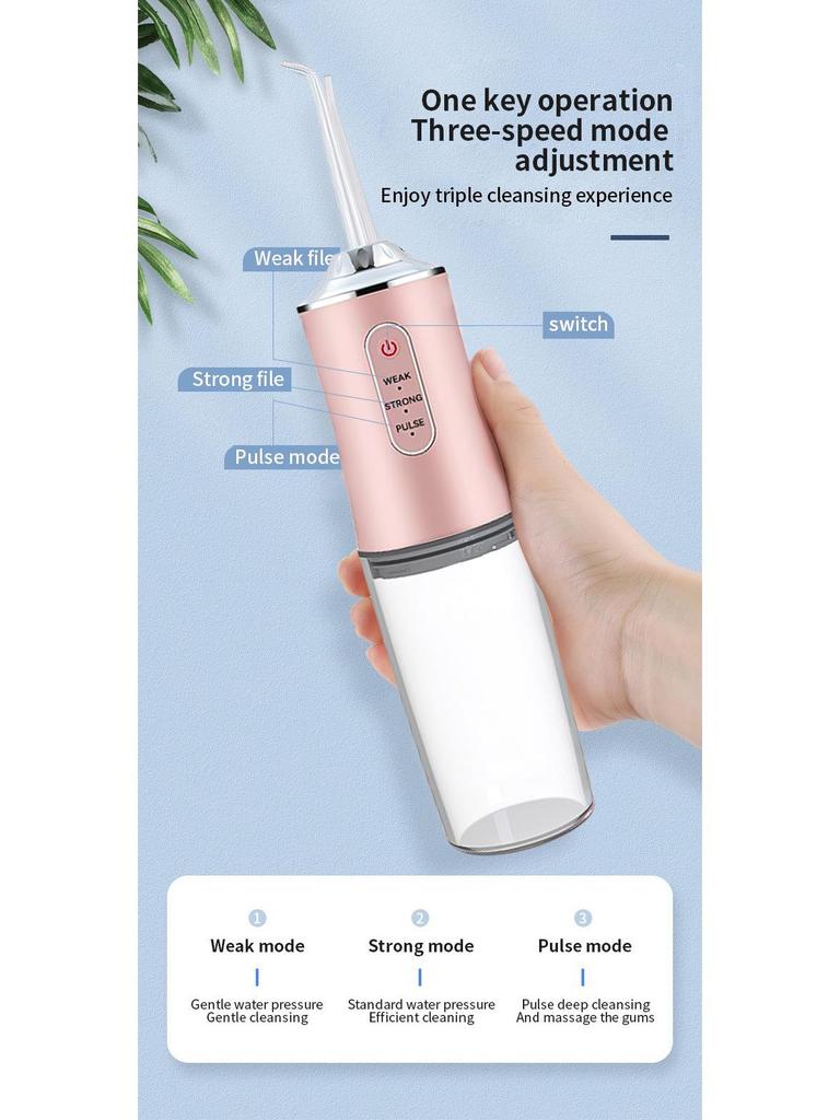 Portable Electric Teeth Cleaning and Water Flosser Device for Home Use