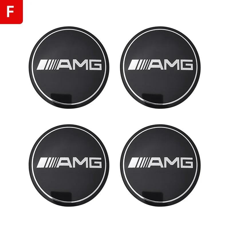

New 2025 Hot 4pcs 56mm 60mm 65mm 75mm Car Wheel Center Hub Caps Sticker Badge For Mercedes Benz A B C E class GLA GLC CLA GLK W2 56mm