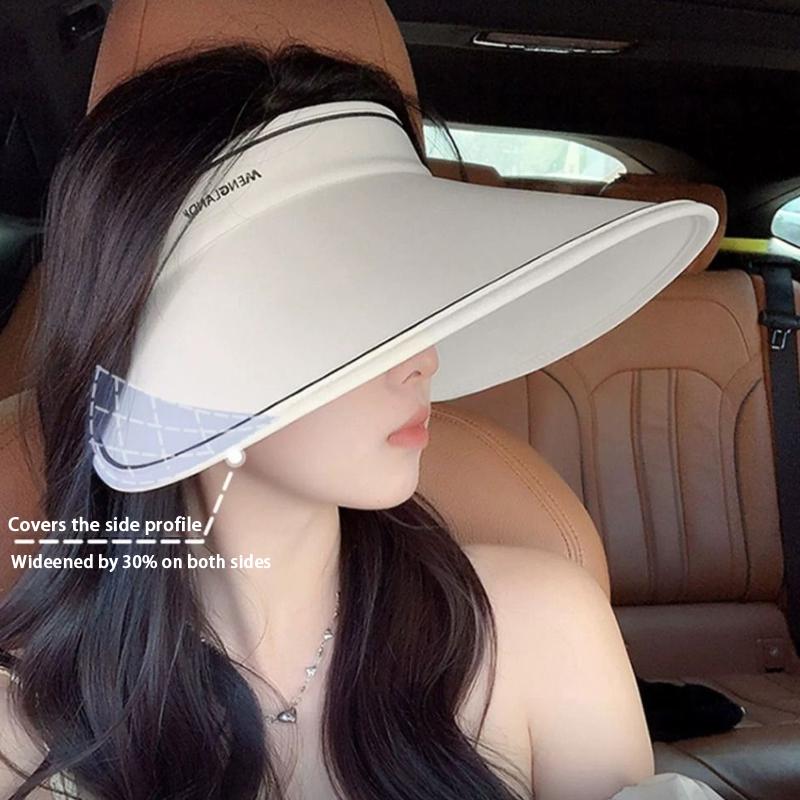 Women'S Summer  Outdoor Wide-Brimmed Ice Silk Sunshade Hat Vent Hat Breathable Sun Hat