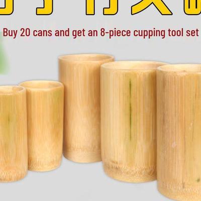 Extra Large Natural Bamboo Cupping Jar for Home Use - Suction Cup, Thickened Bamboo Tube, Wooden Design, Free Shipping