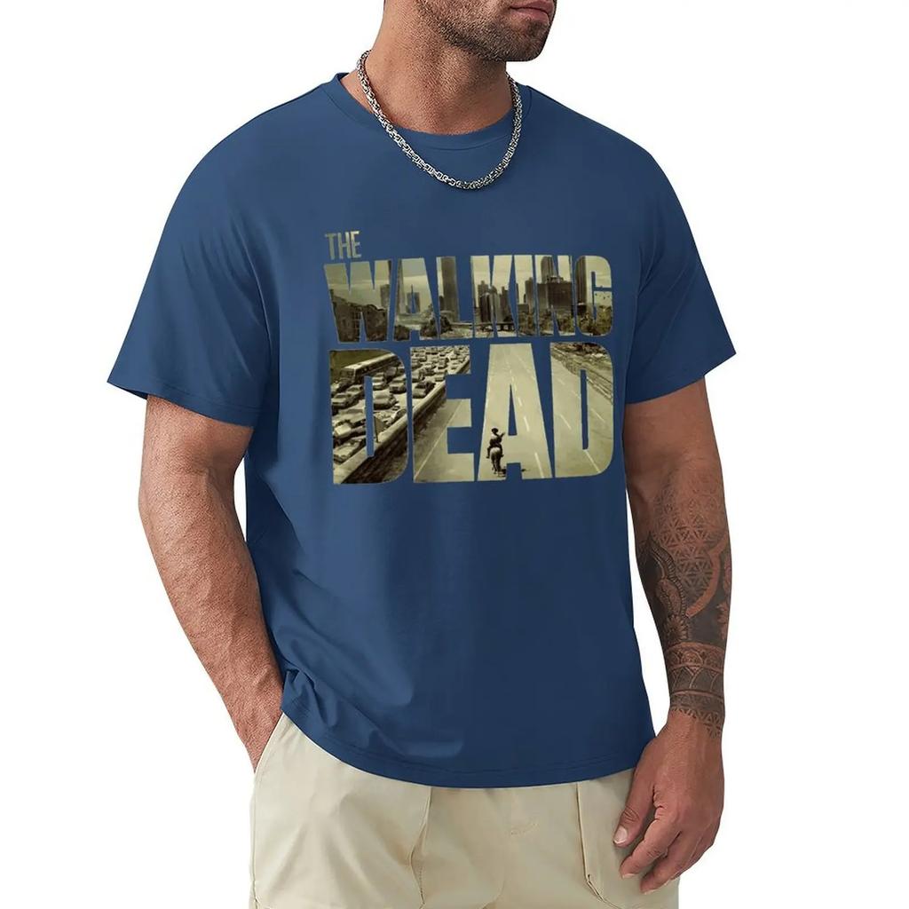 The Walking Dead T Shirt Funky Man's Short Sleeve Cotton Tee Shirt Customized Boyfriend's Top Cool