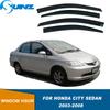 4PCS Rain Guard For Honda City 4 Fit Aria Sedan 2003 - 2008 Window Door Visor 2004 2005 2006 2007 Wind Rain Deflector Black
