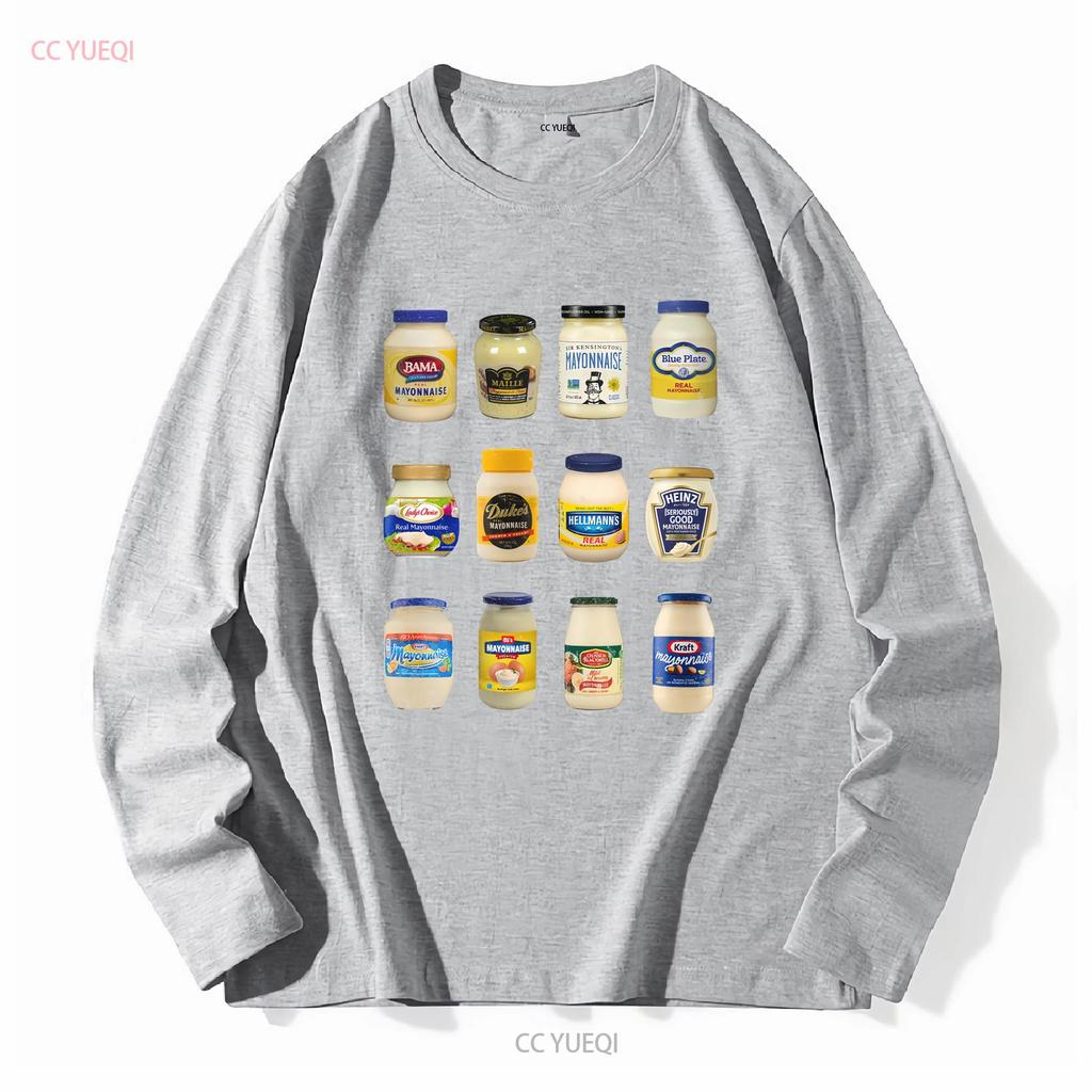 Vintage Mayonnaise Hemd T-Shirt Liebhaber Lustig Mayo Süchtiger Lang- oder Kurzarm Vintage Gewaschen Bequem Vielseitig Streetwear