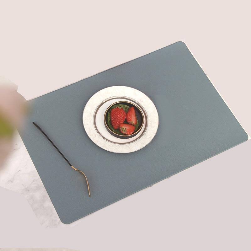 Nordic Household Leather Placemat Hotel Restaurant Western Place Mat Rectangular Waterproof Oil-proo
