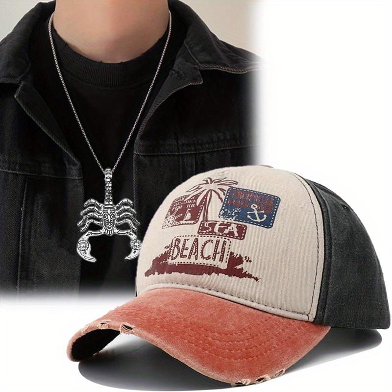 

Спортивная бейсболка для мужчин и женщин, комплект из 2 предметов, вышитая бейсболка с подвеской в виде скорпиона, спортивная кепка с утиным языком, модная повседневная шляпа от солнца для пары оранжевый