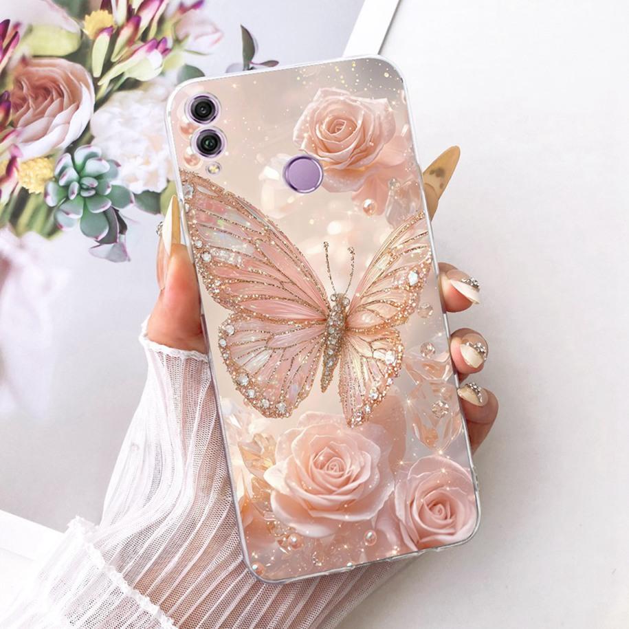 Custodia per Honor 8X JSN-L11 JSN-L21 JSN-L22 Popolare Fiore Fiocco Silicone Morbido Cover Protettiva Per Honor 8X Max Alloggiamento Honor8X