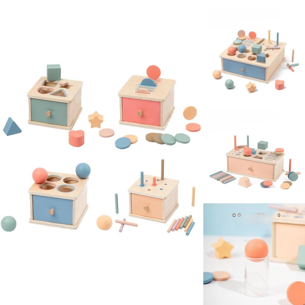 Montessori Holz Farbe Form Sortierbox für die frühkindliche Entwicklung