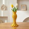 Gown-Shaped 3D Printed Flower Vases Twisted Design Minimalist-Style Elegant Dress Vase Flower Arrangement Decorative Vase