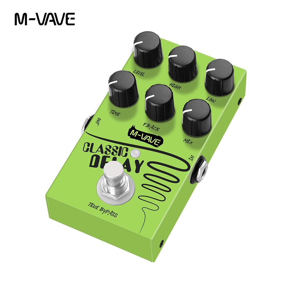 M-vave-Classic delay effect pedal, 600ms Delay Time True Bypass, Guitar Effects Pedal for Electric Bass