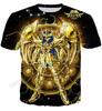 Saint Seiya 3D Print Short Sleeve T-Shirt Unisex Summer O-Neck Casual Streetwear Oversized T-shirt