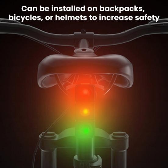 Traffic Light Bicycle Taillight 3 Colors USB Rechargeable Universal MTB Road Mountain Bike Night Riding Warning Strap Rear Lamp Bike Accessories