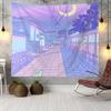Pink Moonlight Wall Hanging Tapestry Japanese Pink Wall Hanging House Cat Wall Decor Wall Blanket Wall Cloth Home Decor