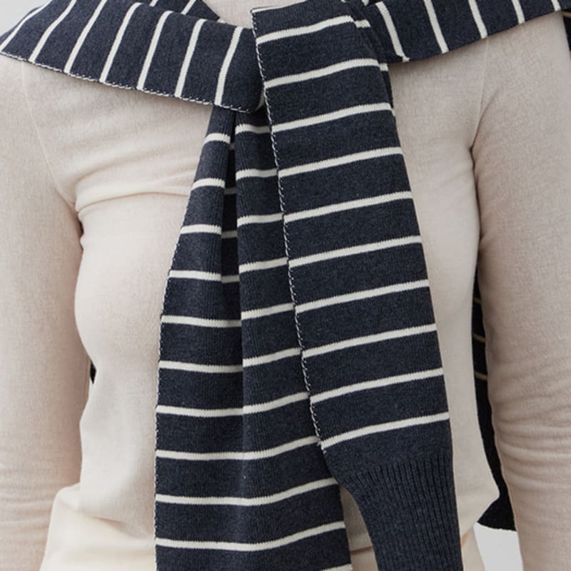 MARILUZ Chunky Pullover Wrap_BLACK