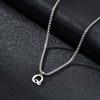 Simple A-Z Letter Necklace for Men Waterproof Stainless Steel 26 Letters Pendant Necklace Men’s Minimal Initial Necklace