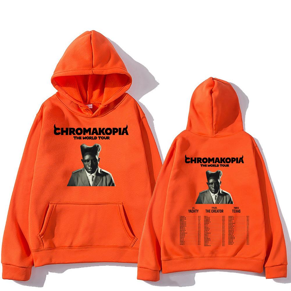 Tyler The Creator Chromakopia World Tour Hanorace Retro Clasic Cadouri pentru fani Pulovere unisex Hanorac imprimat pe două fețe Topuri libere High Street