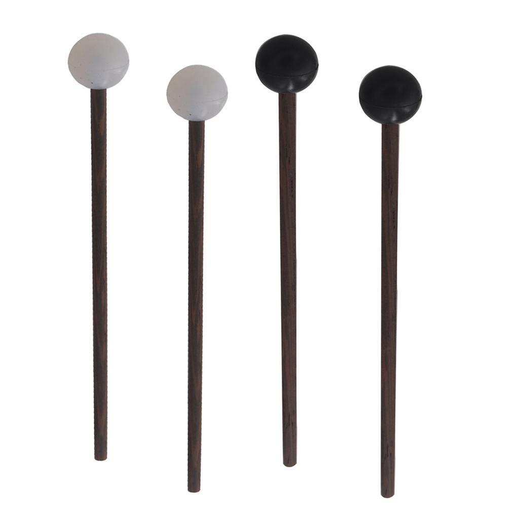 1Pair Drumsticks Steel Tongue Drum Mallets Rubber Head Percussion Sticks for Tongue Drum Glockenspiel Xylophones