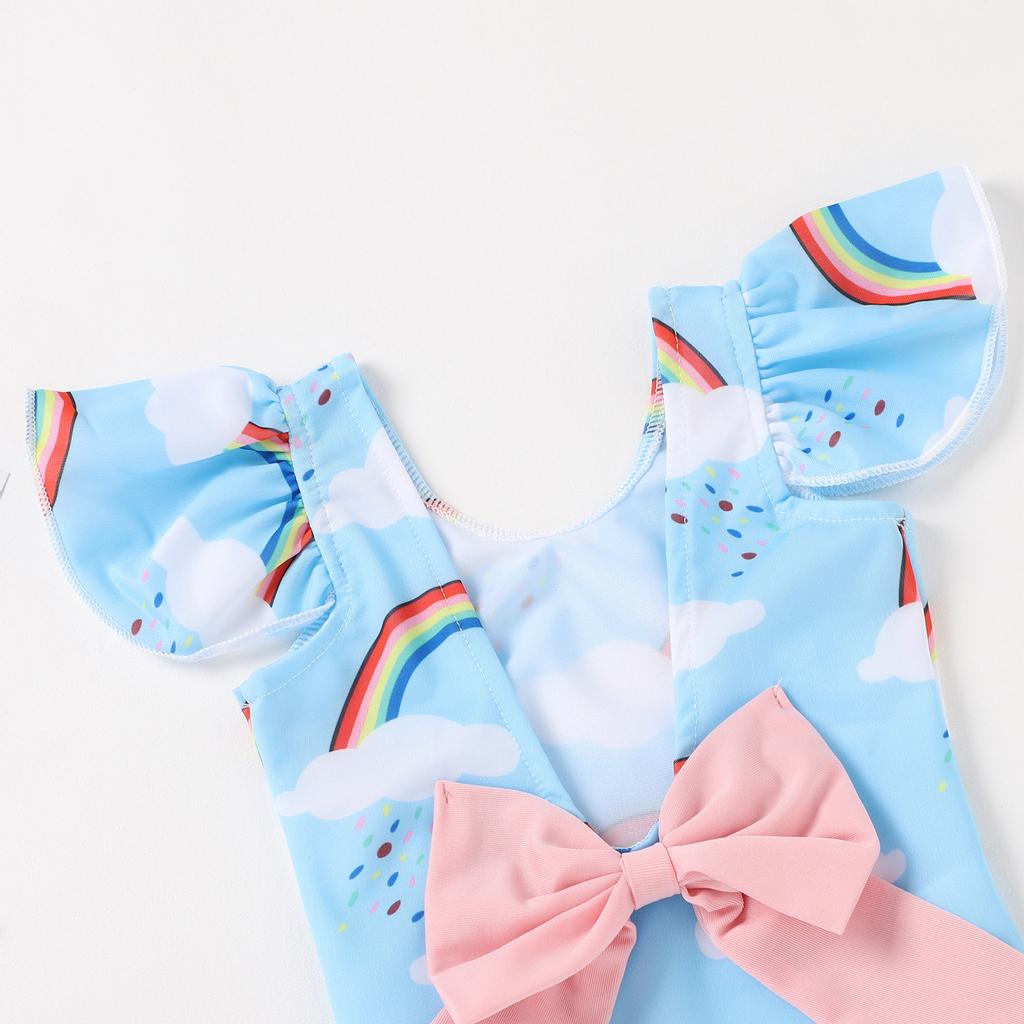 Buy Toddler Kids Baby Girls Rainbow Bikini OnePiece Swimwear Swimsuit