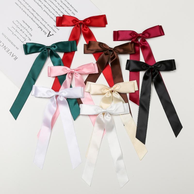 Baby Girls Bowknot Clip Headwear Hair Accessories Solid Color Elegance Headwear Hairpins Advanced Princess duckbill clip Hair clip