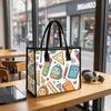 Cute Stationery Pattern Tote Bag Casual Reusable Daily Shoulder Handbag