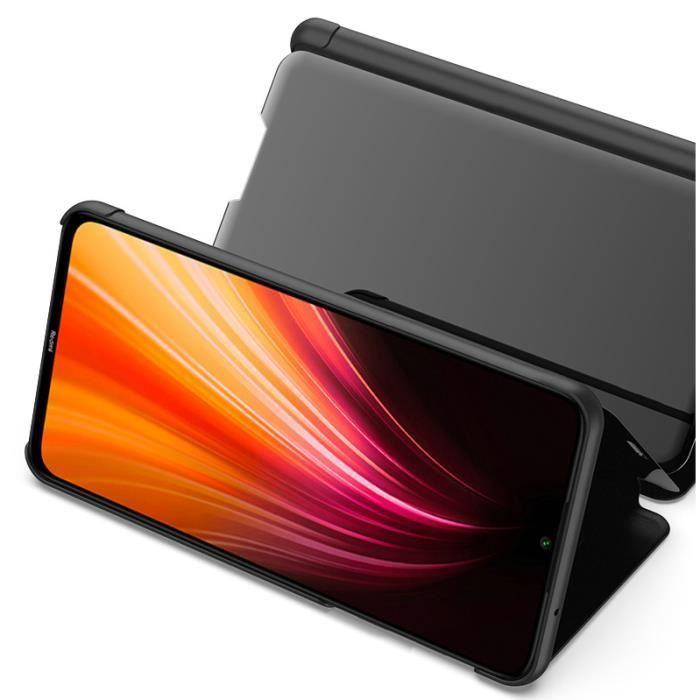 Coque - Xiaomi - Redmi Note 8 - Etui à Rabat Miroir - Antichoc - Fonction Stand
