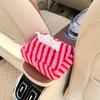 Car tissue box, high-end striped hanging paper box, plush car tissue hanging bag, tissue bag, tissue bag