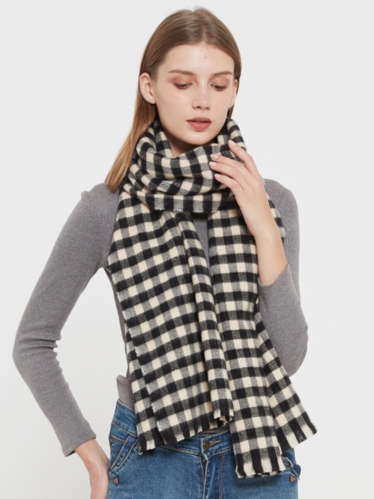 Imitation Cashmere Women Scarf Autumn Winter Small Plaid Scarve Pashmina Mujer Female Echarpe Hiver Foulard Bufanda Shawl Unisex
