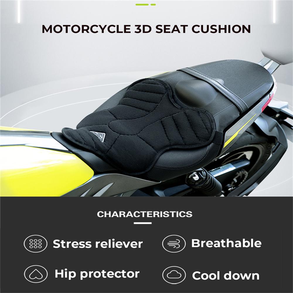 Universal Motorcycle 3D Air Seat Cushion Cover Breathable Heat Insulation