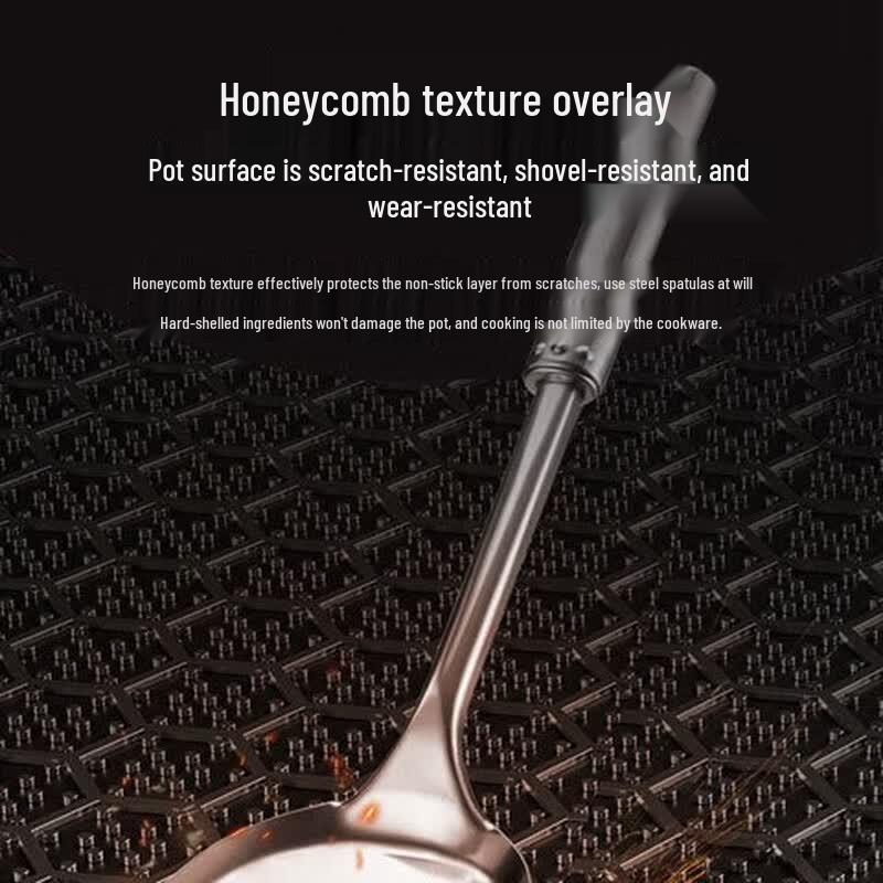 KOBACH 304 Stainless Steel Honeycomb Wok