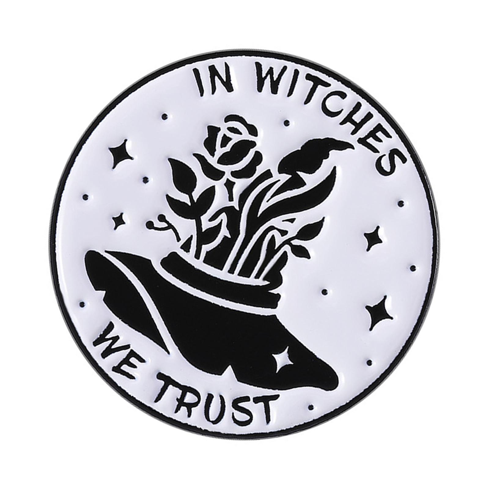 

Witch Brooch Gothic Enamel Pin Punk Styles Black Cats Designs Jewelry Accessory For Halloween Outfit Decoration