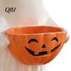 Holiday Party Buffet Tableware Resin Ghost Statue with Pumpkin Candy Bowl, Cute Figurine, Trick Spooky Season Entryway Accents or Treat Holder