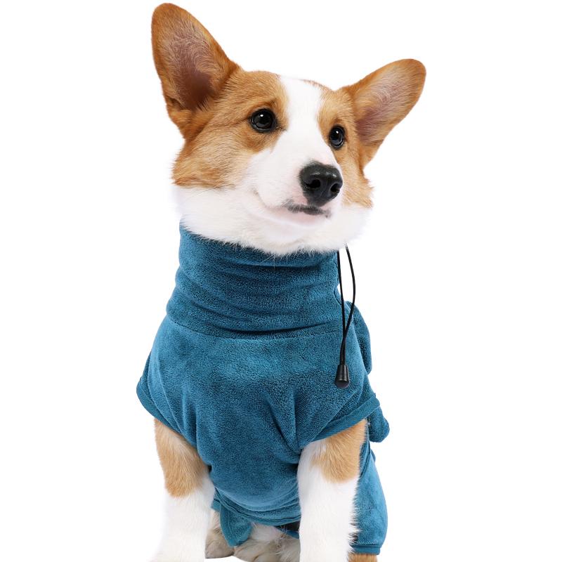 Dog Robe Dog Bathrobe Towel Dog Towel Robe Dog Drying Coat Adjustable Dog Bath Robe Towel for Drying Dogs
