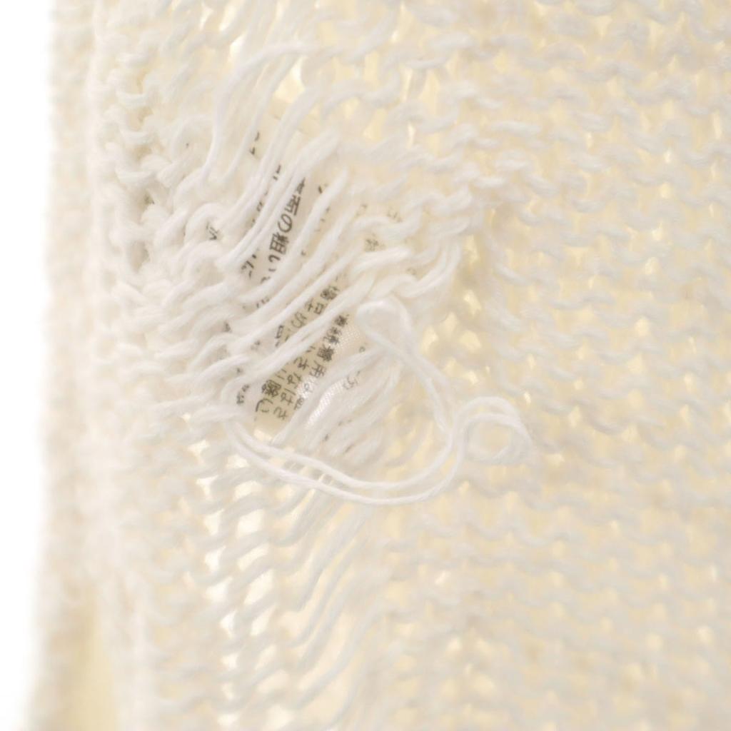 Helmut Lang Linen No Sleeve Knit Best P Ivory Women Used