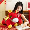 Horse Doll Auspicious Meaning PP Cotton Filling Plush Toy Traditional Zodiac Horse with Lucky Bag PP Cotton Filling Doll