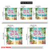 2pcs,2D plane printing Curtains Digital Printed Tropical Birthday Bash Versatile 100% Polyester (without rod) Decorations For