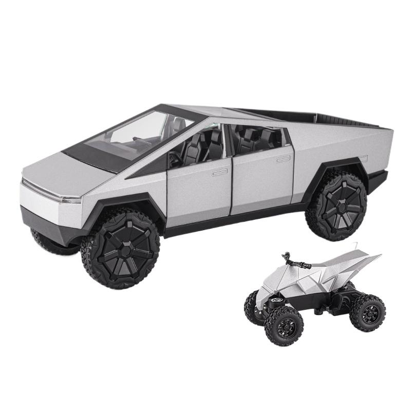 1/24 Tesla Cybertruck SUV Off Road Alloy Diecast Metal Model Boutique Decorations Trendy Toys Ornaments Holiday Gift for Boyfriend Boy