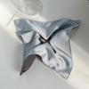 Two-Tone Satin Square Scarf Hair Tie: Fashionable Elastic Band for Women's Hair